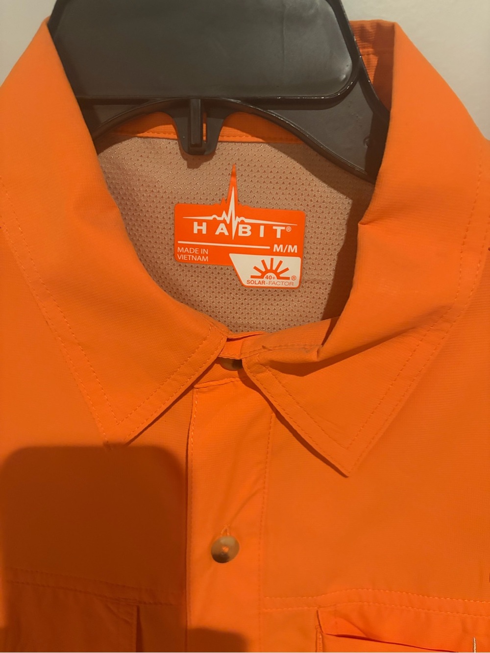 HABIT Men's Orange Lightweight Shirt Jacket